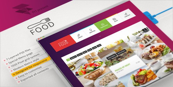 Food - Metro style Food & Restaurant PSD