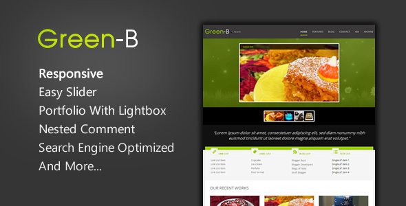 GreenB - Reponsive Blogger Template