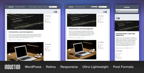 Induction Responsive WordPress Tumblog Theme