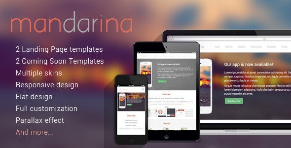 Mandarina Landing/Coming Soon Page