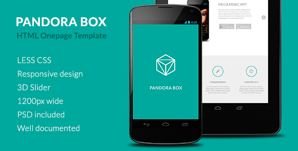 Pandora Box: Mobile Develop Onepage HTML Template