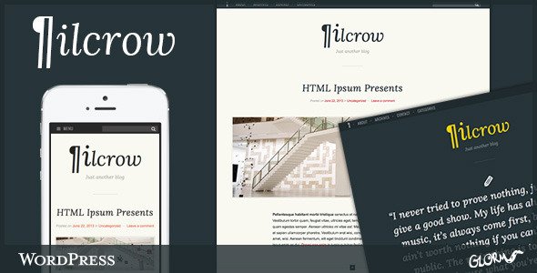 Pilcrow - AJAX powered WordPress Blog Theme