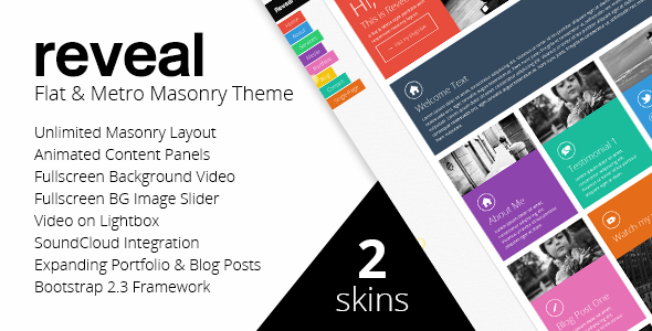 REVEAL - Flat & Metro Masonry Responsive Portfolio