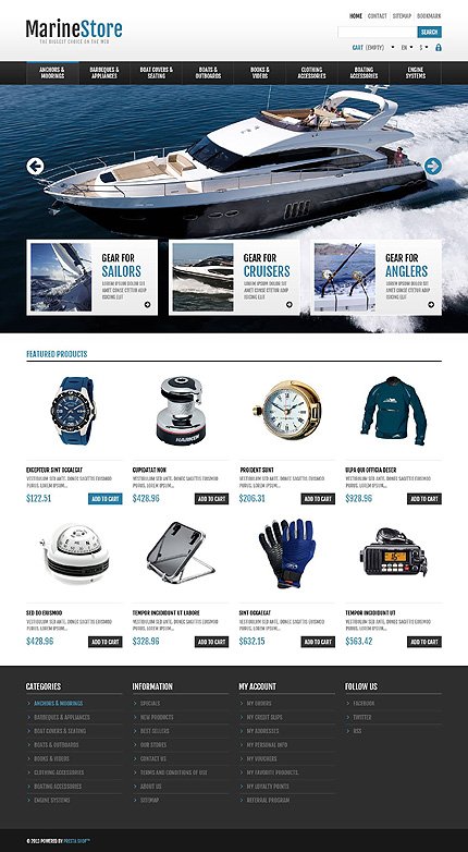 Responsive Marine Store PrestaShop  TMT