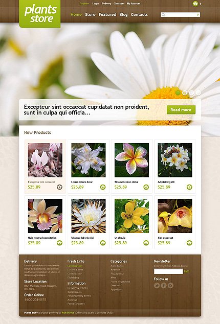 Responsive Plants Store Jigoshop Themes  TMT
