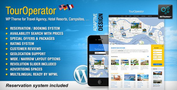 Tour Operator: WP theme with Reservation System