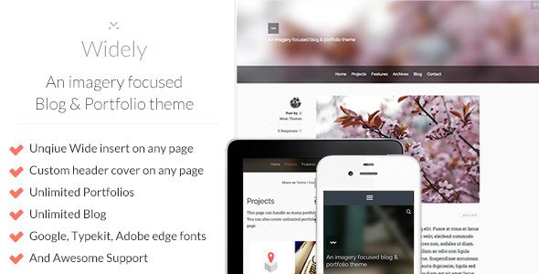 Widely - An imagery focused Blog & Portfolio theme