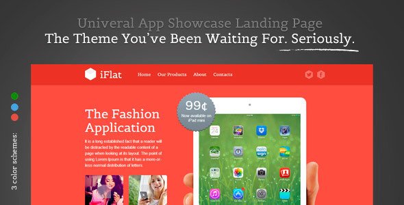 iFlat -  Univeral App Showcase Landing Page