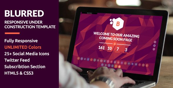 Blurred - Responsive Under Construction Template