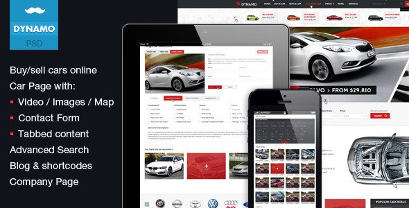 Dynamo - Sell/Buy/Rent Cars Online PSD