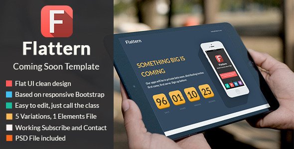 Flattern - Responsive Coming Soon Template