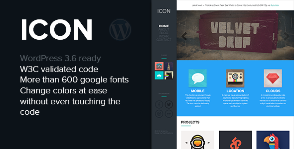 Icon - Responsive Blog & Portfolio WordPress Theme
