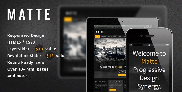Matte - Responsive HTML5 Template