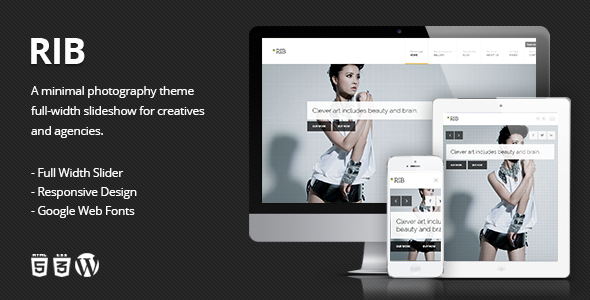 RIB - Responsive Photography WordPress Theme