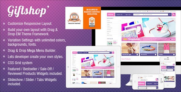 Responsive Magento Theme - Gala Gift Shop