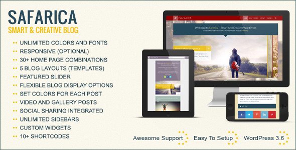 Safarica - Smart And Creative WordPress Blog Theme