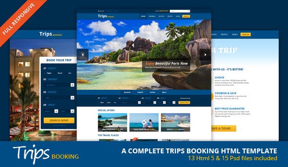 Trips Booking HTML5 Template
SiteTemplates