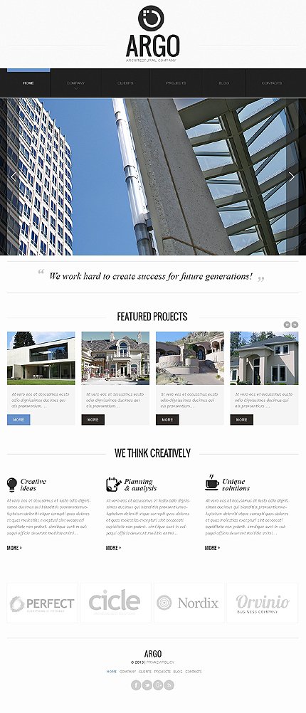 White Architecture Joomla Theme by Sawyer Joomla  TMT