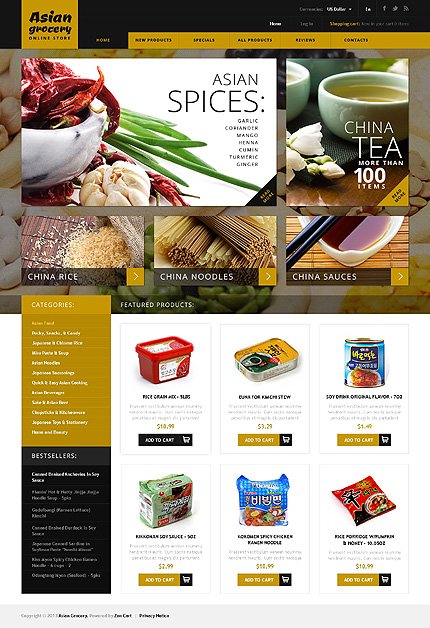 White Food Store Zen Cart Template by Glenn Zen Cart  TMT