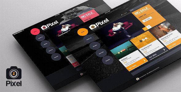 Z Pixel – Photo Store PSD Templates – Flat Design