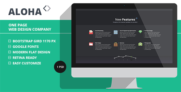 Aloha – Retro Onepage Responsive Template