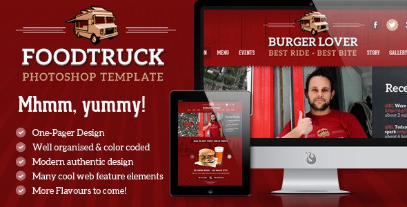 Food Truck Photoshop Template 2 Styles
