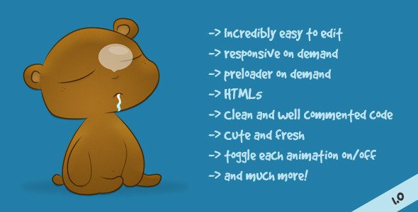 Kuma - Animated 404 not found HTML template