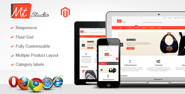 MT Studio : Fluid Responsive Magento Theme