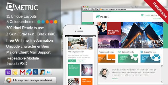 Metric - Responsive E-mail Template