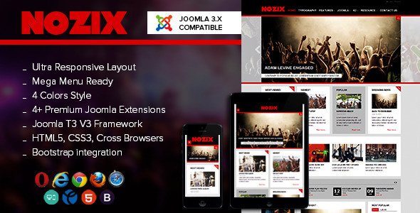 NooTheme Nozix - Joomla 3.x Responsive Template