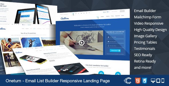 Oneturn - Marketing List Builder Landing Page