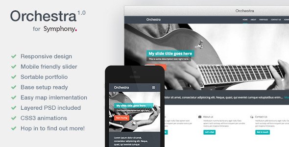 Orchestra - Resposive Symphony CMS Theme