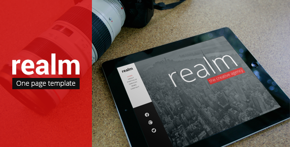 REALM - Unique One Page Parallax Responsive HTML5