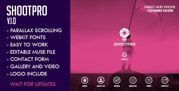 Shootpro Studios Muse Template