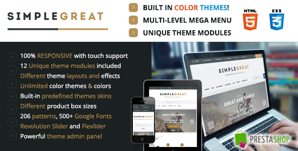 SimpleGreat – Premium Responsive PrestaShop theme!