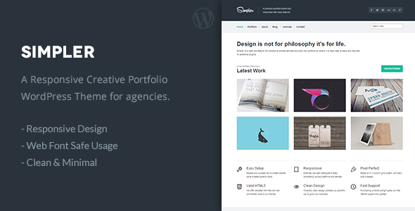 Simpler - A Clean Portfolio WordPress Theme