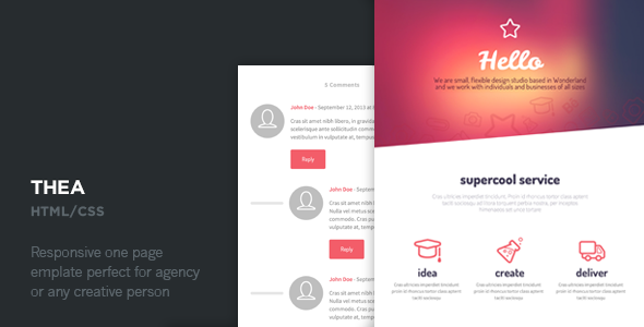 Thea - One Page Responsive Template