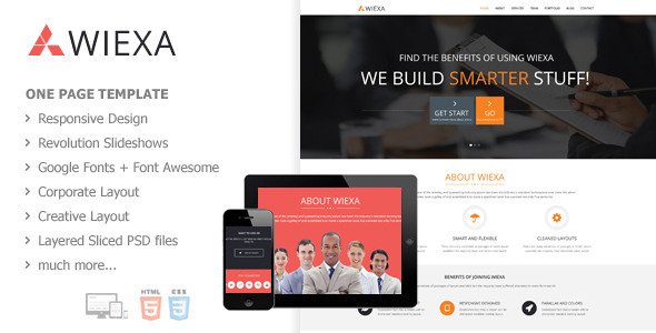 WIEXA - Onepage Responsive HTML5 Template