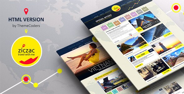 Ziczac Travel – HTML5 Responsive Booking Template