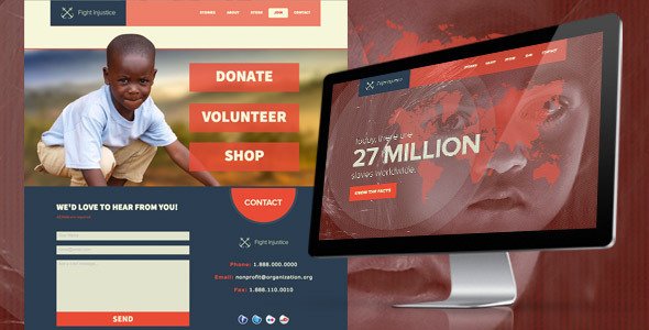 Adobe Muse Template - Fight Injustice