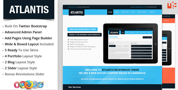 Atlantis Bootstrap Multipurpose WordPress Theme