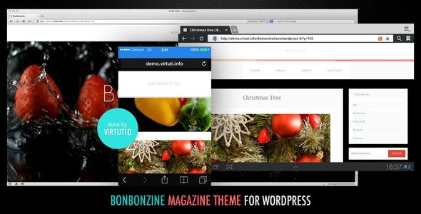 Bonbonzine–Magazine | Blog Theme. Multiple Authors