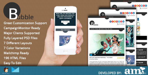 Bubble - Modern Email Artistic HTML Template
