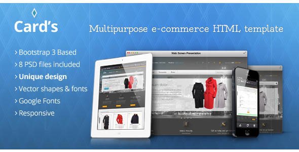Cards - multipurpose e-commerce HTML template