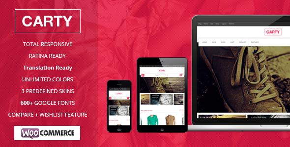 Carty Retina ,Responsive Woocommerce theme