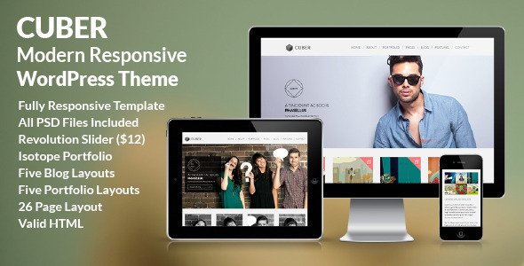Cuber - Modern Responsive Minimal WordPress Theme