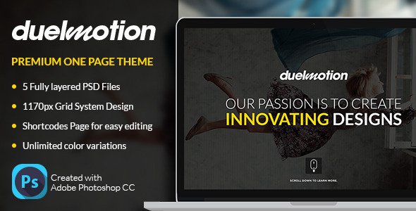 DuelMotion - Premium One Page Theme