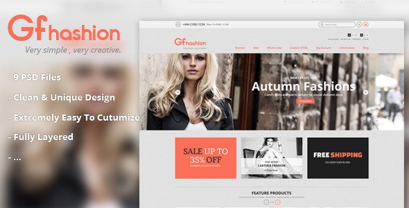 GFashion Shop PSD
PSDTemplates