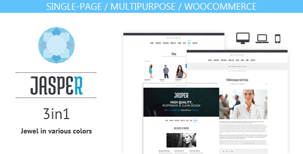 Jasper - 3 in 1 theme (one-page/multipurpose/shop)