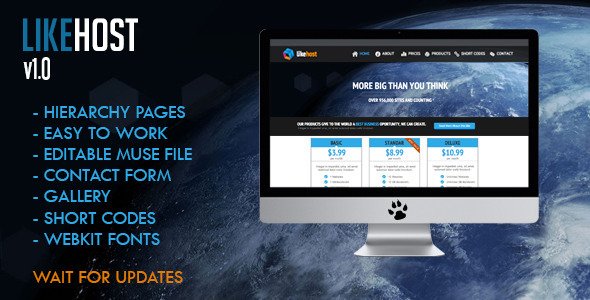 Like Hosting Muse Template